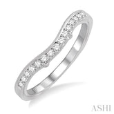 1/5 Ctw Round Cut Diamond Wedding Band in 14K White Gold