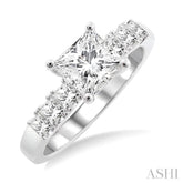3/8 Ctw Diamond Semi-Mount Engagement Ring in 14K White Gold