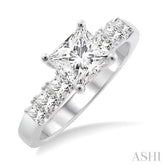 1/2 Ctw Diamond Semi-Mount Engagement Ring in Platinum