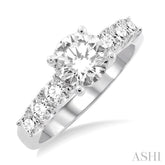 1/2 Ctw Diamond Semi-Mount Engagement Ring in 14K White Gold