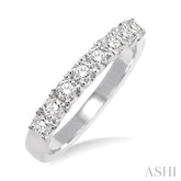 5/8 Ctw Round Cut Diamond Wedding Band in 14K White Gold