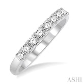 3/8 Ctw Round Cut Diamond Wedding Band in 14K White Gold