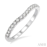 1/4 Ctw Round Cut Diamond Wedding Band in 14K White Gold