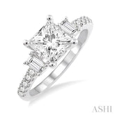 3/8 Ctw Diamond Semi-Mount Engagement Ring in Platinum