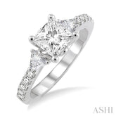 1/2 Ctw Diamond Semi-Mount Engagement Ring in Platinum