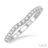 1/4 Ctw Round Cut Diamond Wedding Band in 14K White Gold