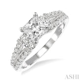 1/2 Ctw Diamond Semi-Mount Engagement Ring in 14K White Gold