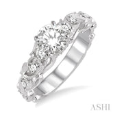 1/3 Ctw Diamond Semi-Mount Engagement Ring in 14K White Gold