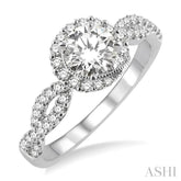1/3 Ctw Diamond Semi-mount Engagement Ring in 14K White Gold