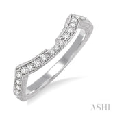 1/5 Ctw Round Cut Diamond Matching Wedding Band in 14K White Gold