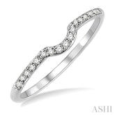 1/8 Ctw Round Cut Diamond Matching Wedding Band in 14K White Gold