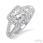 1/2 Ctw Diamond Semi-Mount Engagement Ring in 14K White Gold