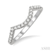 1/4 Ctw Round Cut Diamond Wedding Band in 14K White Gold