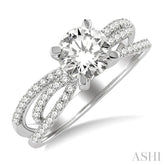 3/8 Ctw Diamond Semi-Mount Engagement Ring in 14K White Gold