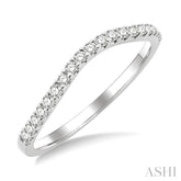 1/5 Ctw Round Cut Diamond Wedding Band in 14K White Gold