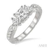 3/8 Ctw Diamond Semi-Mount Engagement Ring in 14K White Gold