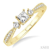 1/5 Ctw Diamond Semi-Mount Engagement Ring in 14K Yellow Gold