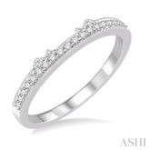 1/6 Ctw Round Cut Diamond Wedding Band in 14K White Gold