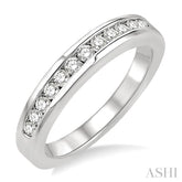 1/3 Ctw Round Cut Diamond Matching Wedding Band in 14K White Gold