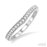 1/5 Ctw Round Cut Diamond Wedding Band in 14K White Gold