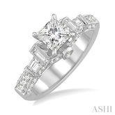 3/4 Ctw Diamond Semi-Mount Engagement Ring in 14K White Gold