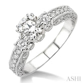 1/2 ctw Diamond Semi-Mount Engagement Ring in 14K White Gold