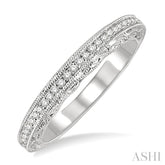 1/6 Ctw Round Cut Diamond Matching Wedding Band in 14K White Gold