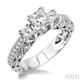 1/2 ctw Diamond Semi-Mount Engagement Ring in 14K White Gold