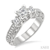 1/2 Ctw Diamond Semi-Mount Engagement Ring in 14K White Gold