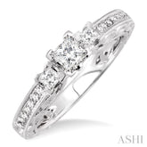 1/4 ctw Diamond Semi-Mount Engagement Ring in 14K White Gold
