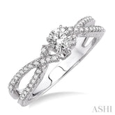 1/4 Ctw Diamond Semi-Mount Engagement Ring in 14K White Gold