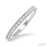 1/4 Ctw Round Cut Diamond Wedding Band in 14K White Gold