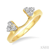 1/8 Ctw Round Cut Diamond Wrap Ring in 14K Yellow Gold
