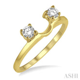 1/2 Ctw Round Cut Diamond Wrap Ring in 14K Yellow Gold