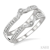 1/2 Ctw Diamond Insert Ring in 14K White Gold