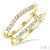 1/3 Ctw Round Cut Diamond Insert Ring in 14K Yellow Gold