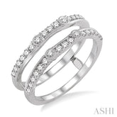 1/2 ctw Round Cut Diamond Insert Ring in 14K White Gold