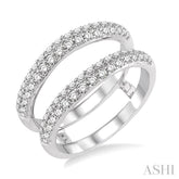 1 ctw Round Cut Diamond Insert Ring in 14K White Gold
