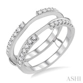 1/2 ctw Round Cut Diamond Insert Ring in 14K White Gold