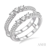 1 ctw Round Cut Diamond Insert Ring in 14K White Gold