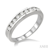 1/2 Ctw Channel Set Round Cut Diamond Band in 14K White Gold
