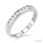 1/4 Ctw Channel Set Round Cut Diamond Band in 14K White Gold