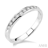 1/4 Ctw Round Cut Diamond Wedding Band in 14K White Gold
