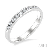 1/4 Ctw Round Cut Diamond Wedding Band in 14K White Gold