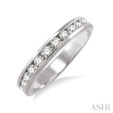 1/6 Ctw Round Cut Diamond Wedding Band in 14K White Gold