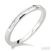 1/8 Ctw Channel Set Baguette Cut Diamond Wedding Band in 14K White Gold