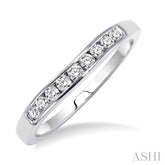 1/6 Ctw V Shape Round Cut Diamond Matching Wedding Band in 14K White Gold