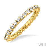 1 1/10 Ctw Round Cut Diamond Eternity Band in 14K Yellow Gold