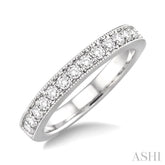 1/3 Ctw Round Cut Diamond Wedding Band in 14K White Gold