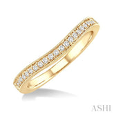 1/6 Ctw Round Cut Diamond 'V' Shape Band in 14K Yellow Gold